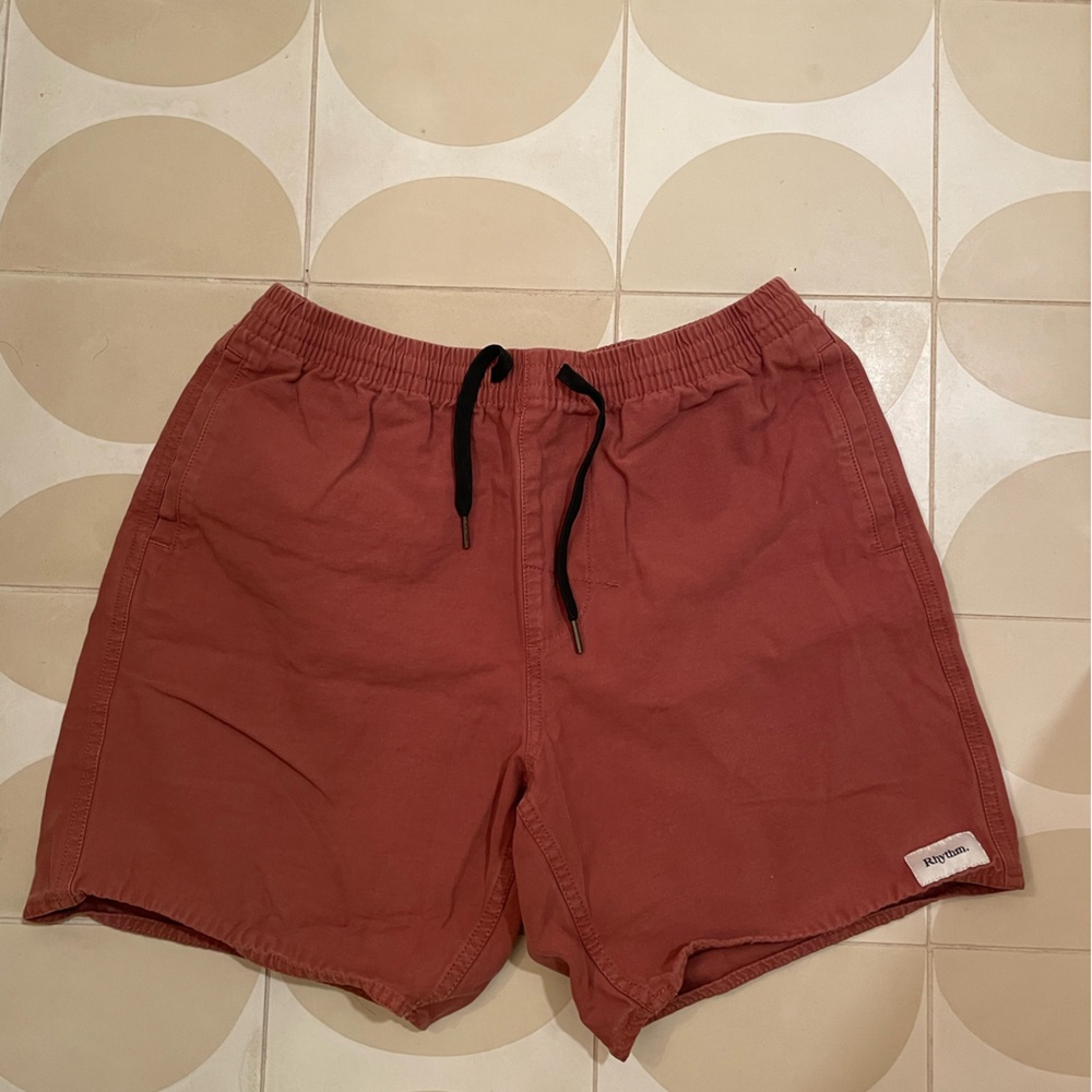 Rhythm Men’s Casual Leisure Beach Cool Vacation Shorts Terracotta M/L 32